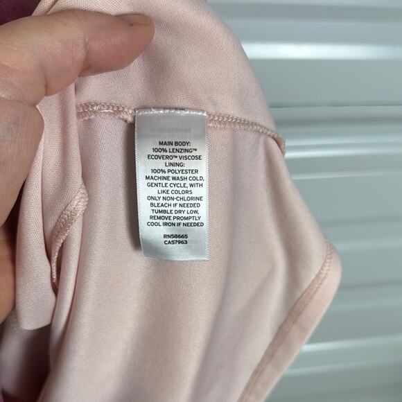 Abound Pink Flutter Sleeve v- Neck Tie Neck Sundress - Picture 6 of 8